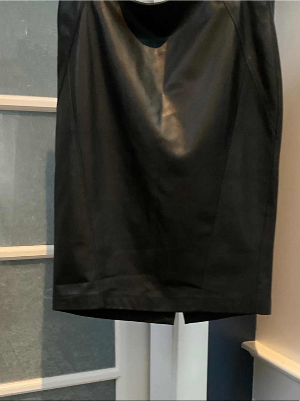 Faux leather black skirt